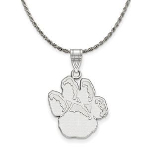Sterling Silver U. of Pittsburgh Large Pendant Necklace - 18 Inch